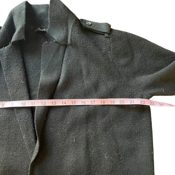 Talbots Wool Blend Open Cardigan Black Size Large - Picture 7 of 9